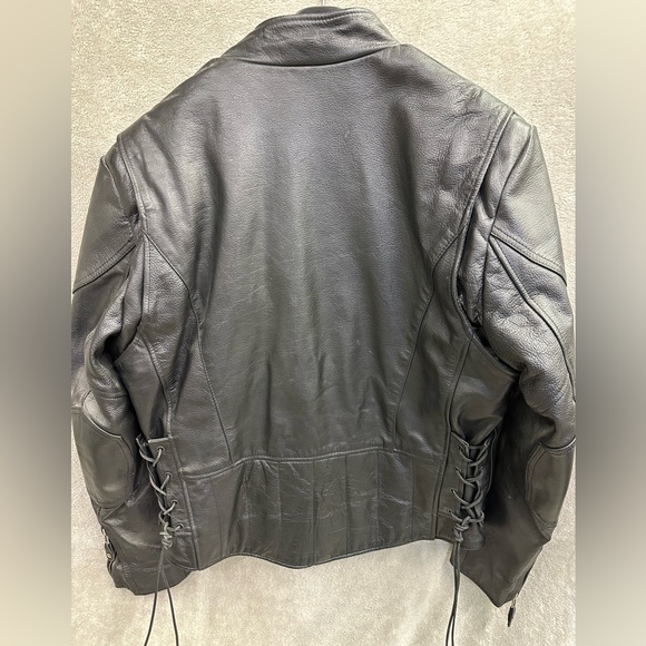 Real Leather Biker jacket, Men’s Med - Picture 2 of 6